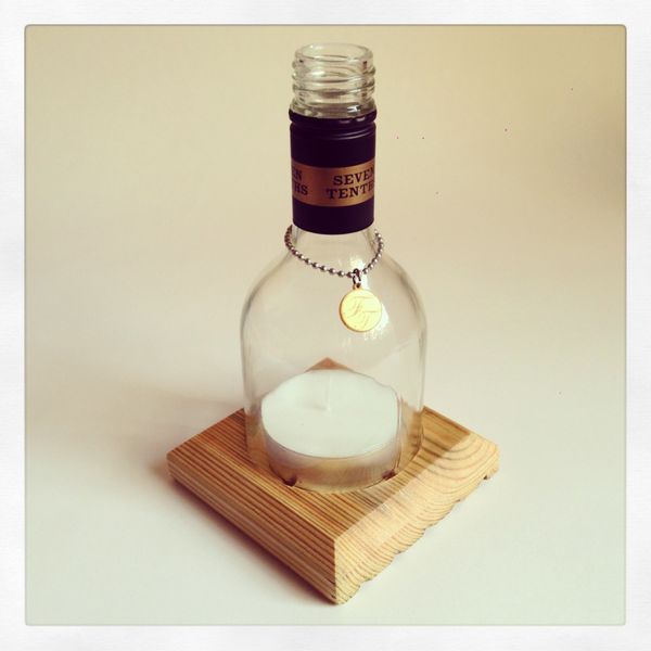 Wine Bottle Storm Lantern