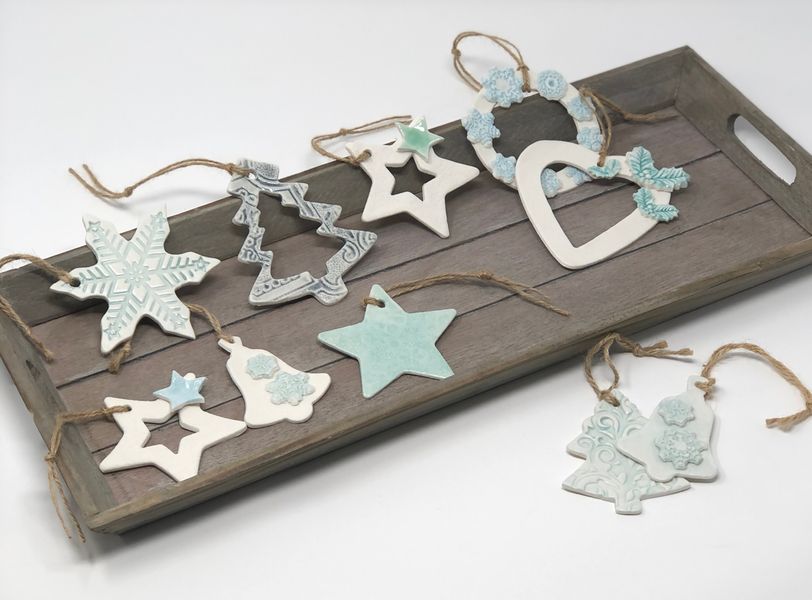 porcelain hanging decorations with glaze