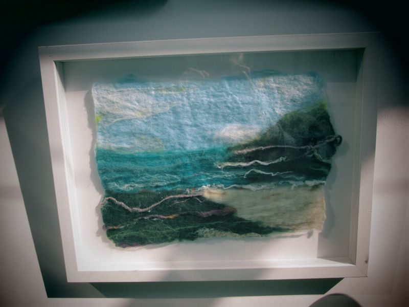 Framed beach scene