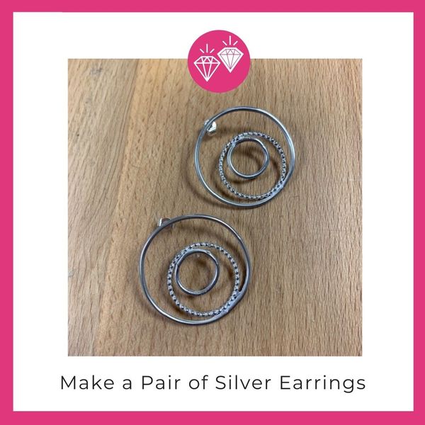 Make a pair of silver earrings with Hampshire School of Jewellery in Basingstoke
