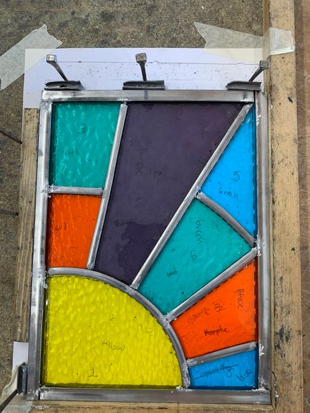 Wonderful bright colours in this sunburst panel
