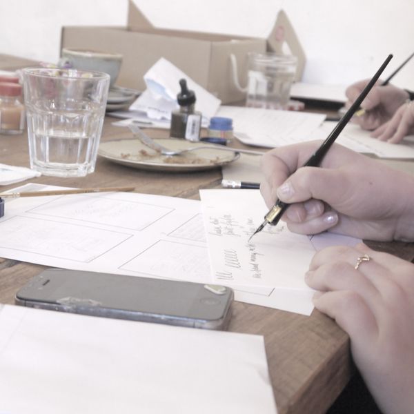 Beginners calligraphy class in Wells