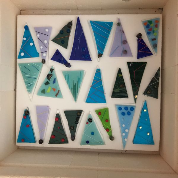 Glass Tree Decorations in the kiln
