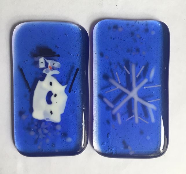 Snowman and snowflake Christmas inserts for lantern 