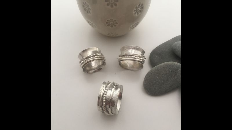 Silver Fidget Ring by Silver and Stone Jewellery Design