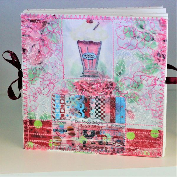 Mixed Media Memories Concertina book