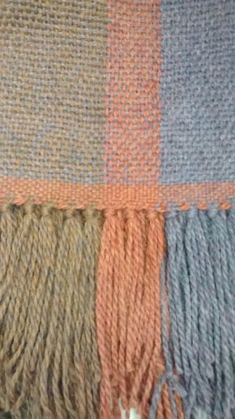 Beautiful finished scarf handwoven at a one day workshop