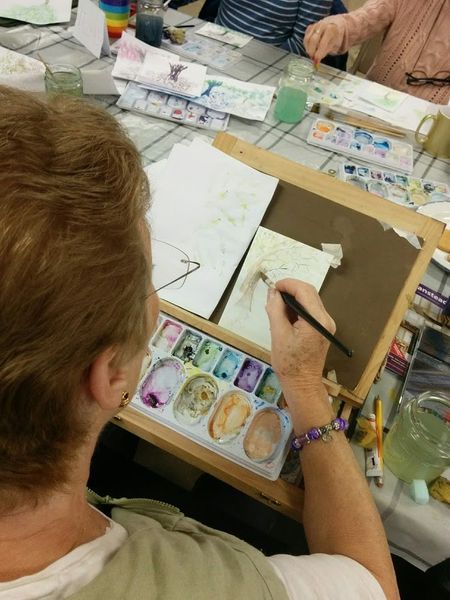 We will be experimenting and combining watercolour with other water-based media
