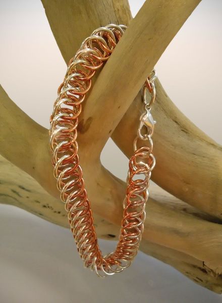 Rose Gold and Silver Half Persian Bracelet