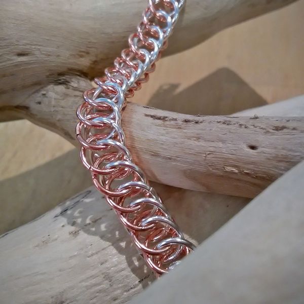 Rose Gold and Silver Half Persian Bracelet