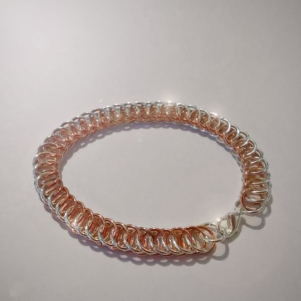 Rose Gold and Silver half Persian Bracelet