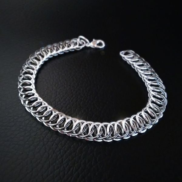 Silver and Black Half Persian Bracelet