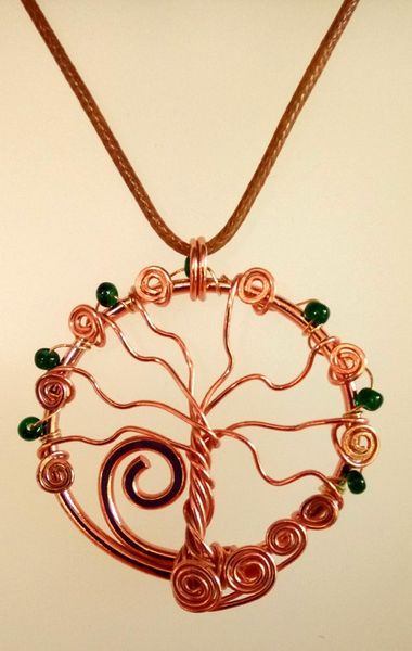 Copper pendant by Jill Haslam 2019