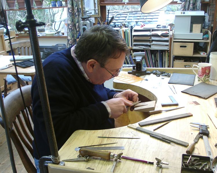  Student Robert Brook at the workbench