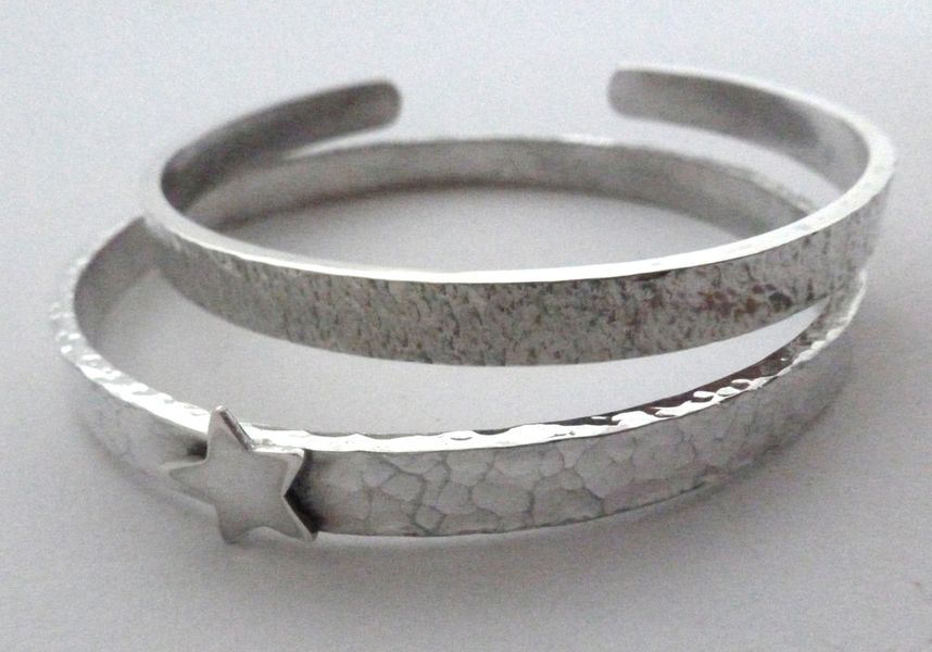 Silver bangles by Anna Vickers