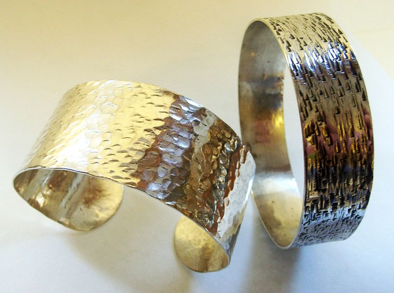 Silver bracelets by Wanda Arnold