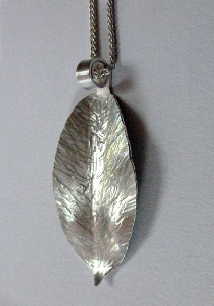 Silver 'Leaf' pendant by Alex Fairclough