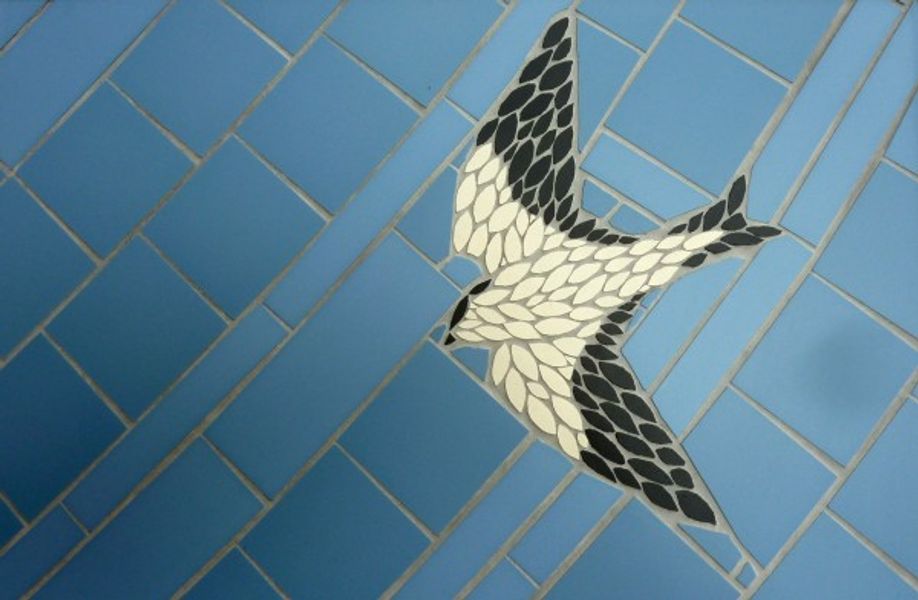 Swallow,  floor mosaic, Sheffield.