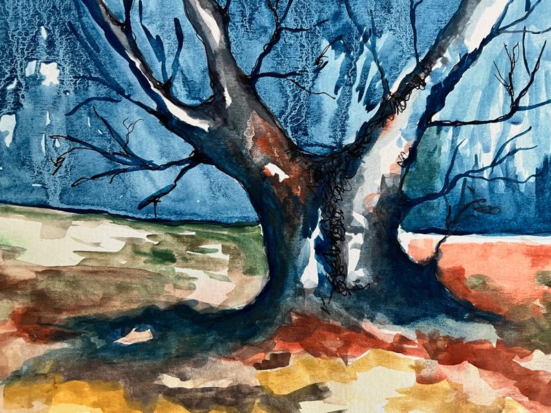 watercolour tree
