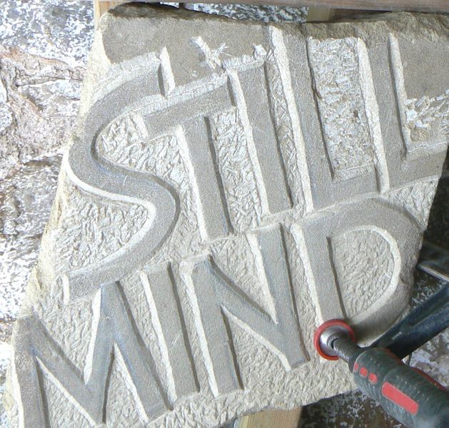 Stone Letter Carving & Relief Carving (Beginners/Ints.) with Pip Hall ~ a 'Quirky Workshop' at Greystoke Cycle Cafe Tea Garden, north Lakes & Cumbria