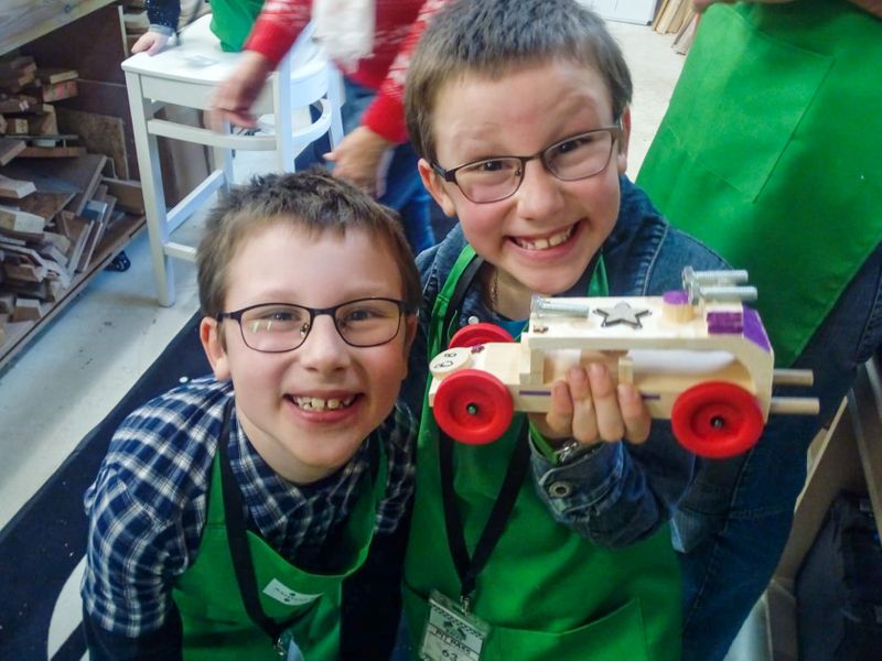 Have fun making a wooden car at an Ash & Co. mini-maker workshop for kids.