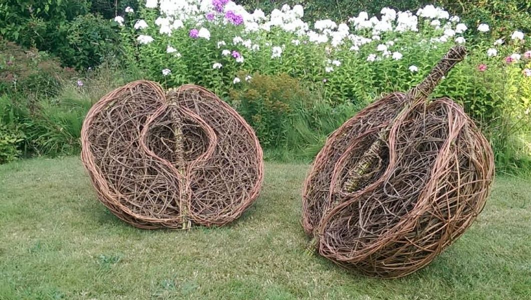 previous students work - Apple Halves (these two students had never worked with willow before)