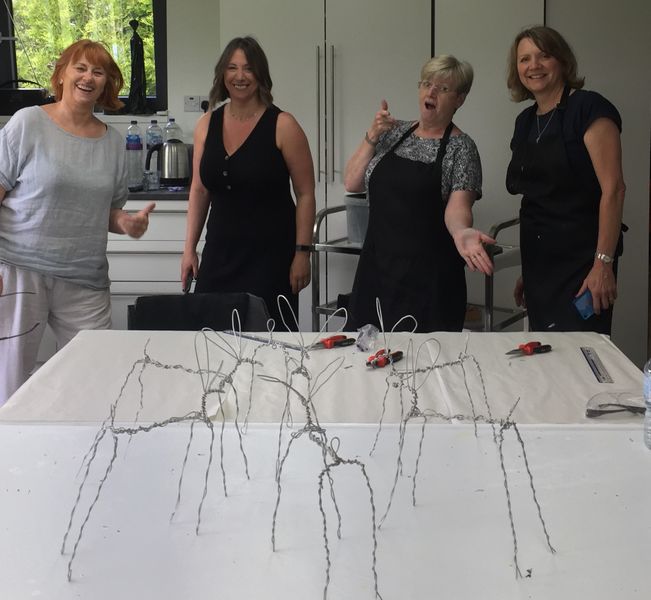 We make armatures during the day!  That's me on the left (rare photo ;-) )