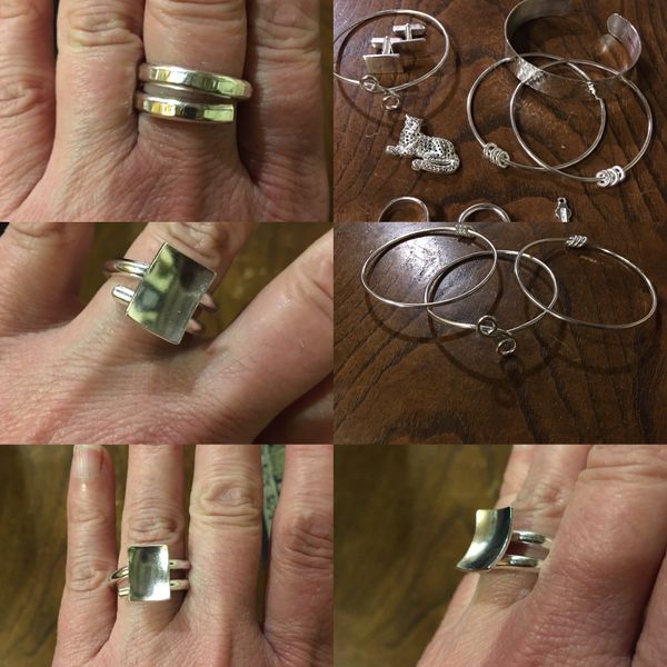 Jewellery made in silver jewellery making workshop experience at Silver Designed Personally in Kent.