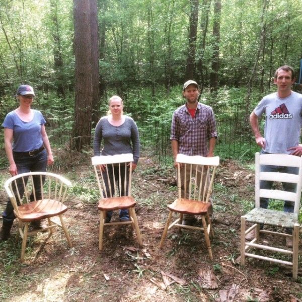 Chair making students 