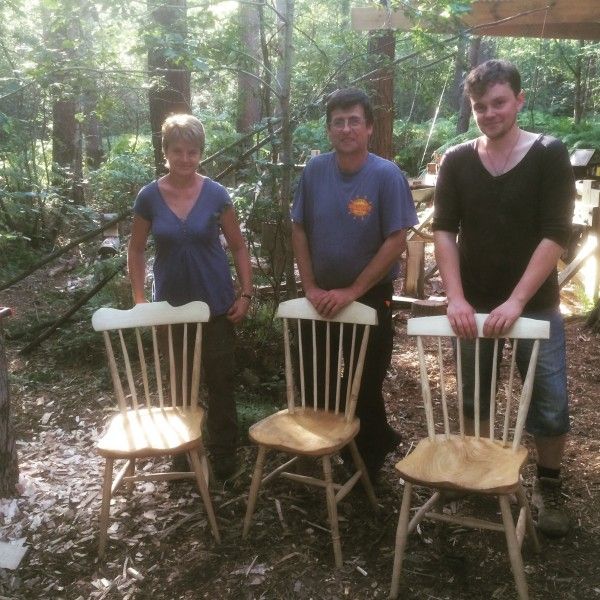 Pole lathe made Windsor chairs