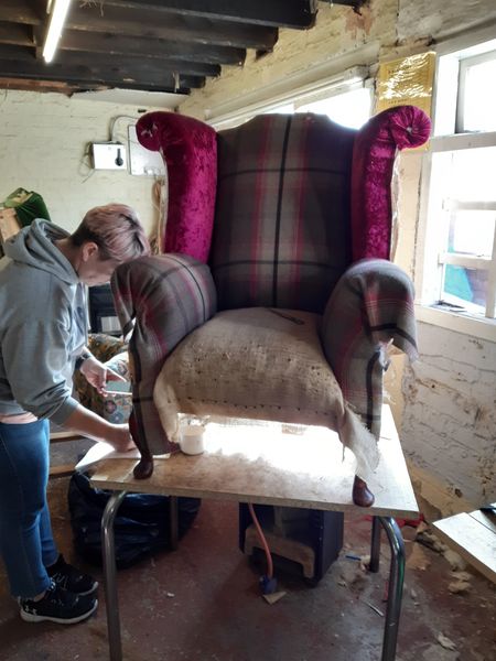 An upcycled wingchair
