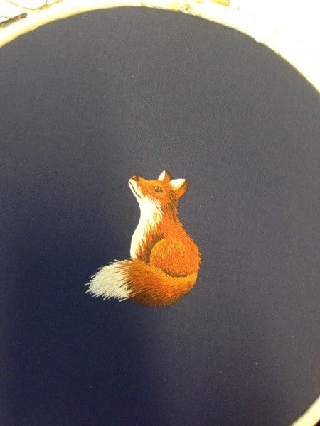 My handsome fox in blended embroidery