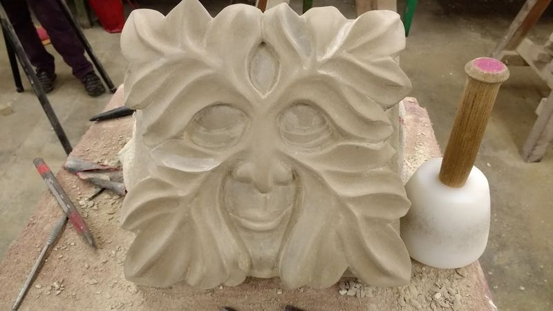 'Green Man' in the finishing stages