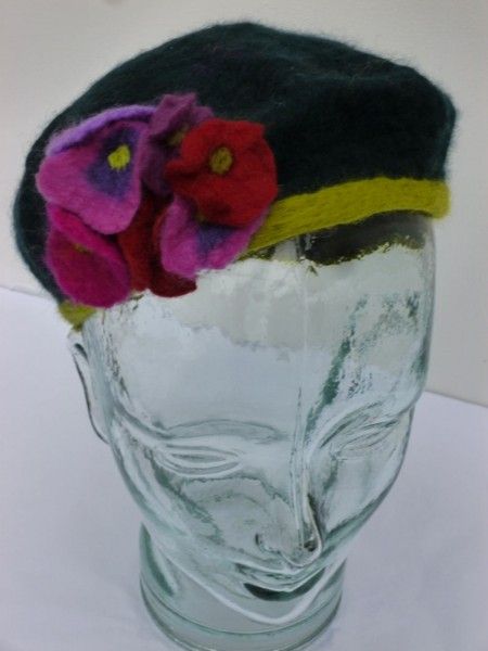 Green Beret with flowers.