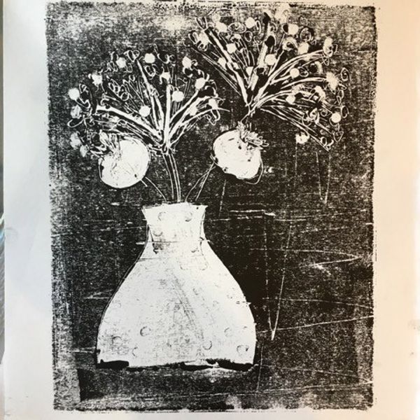 Winter still life monoprint