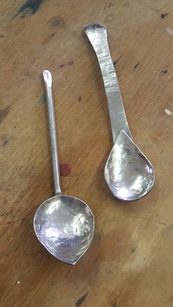 Pewter spoon making