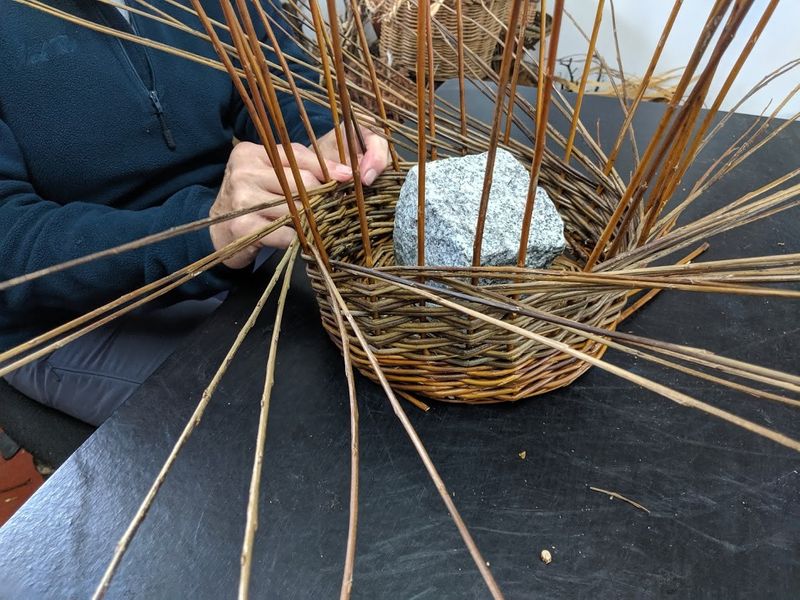 Learning the skills of willow weaving