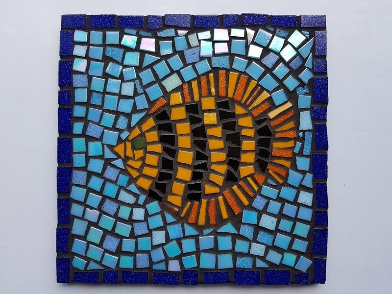 Striking fish mosaic