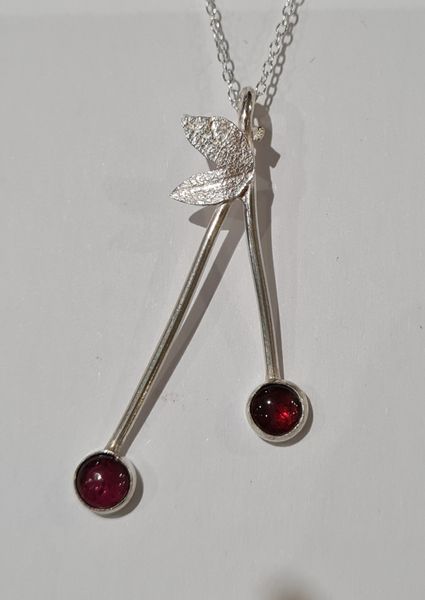 Garnet cherry pendant