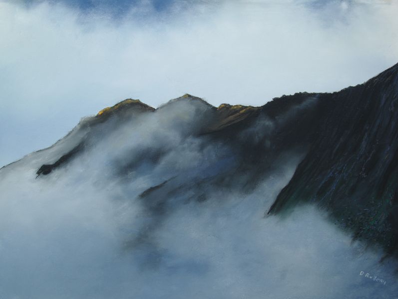 Dave Roberts pastel painting, Above the Clouds Cadair Idris II