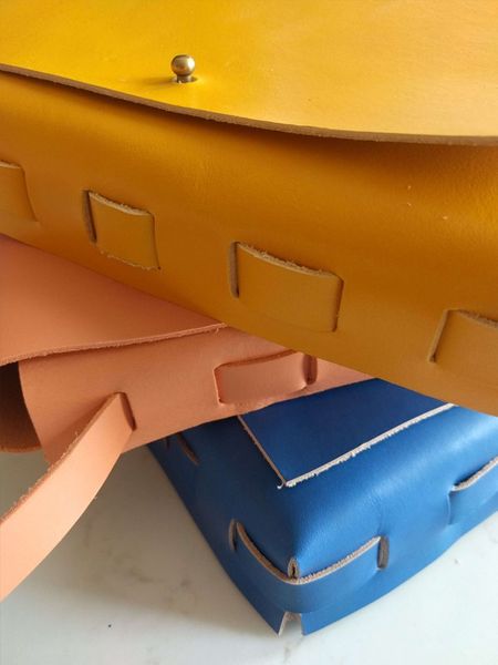 No sew leather cheap bag