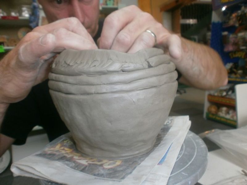 hand building coil pot