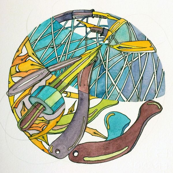 Pen Nibs, Eyedropper and Bone Folder Dala Art - Chris Carter Artist - Ink and Watercolour