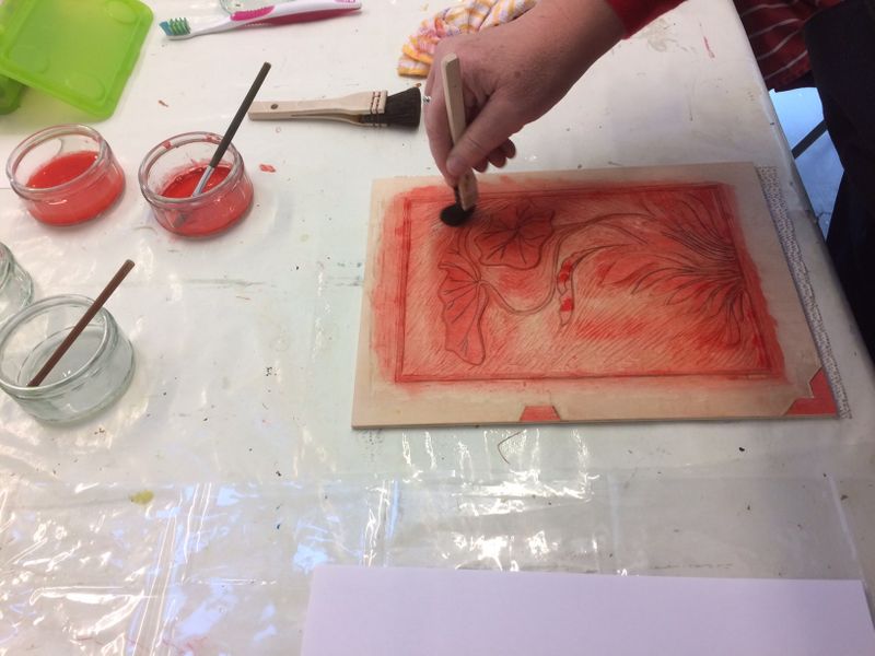 Japanese woodblock printing course