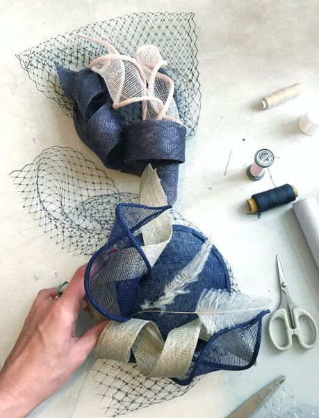 Elena Shvab Millinery, Fascinator Hat Workshop, beautiful hats made by students