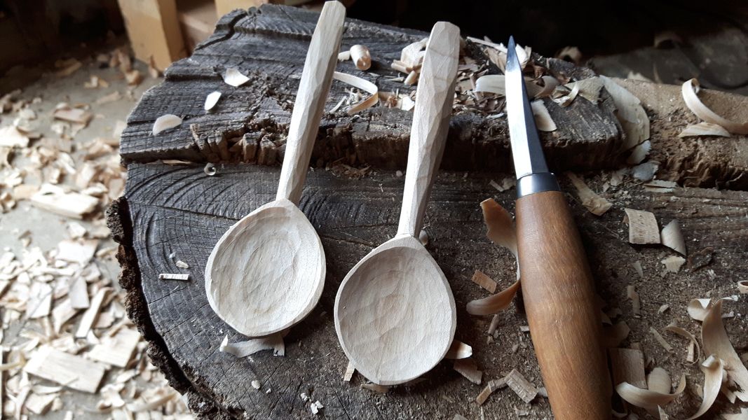 Roughed out Viking spoons
