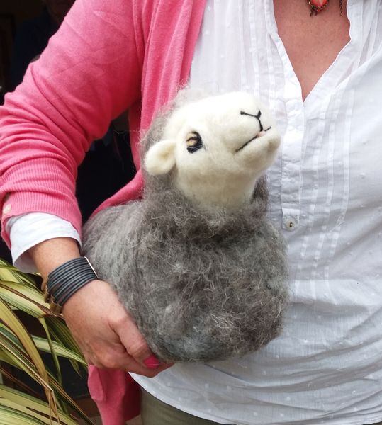 Needlefelt Herdy Doorstops with Annis McGowan - a Quirky Workshop at Greystoke Cycle Cafe near Penrith, the Eden Valley, Ullswater and the Lake District