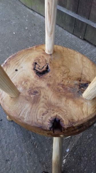 A stool coming together nicely