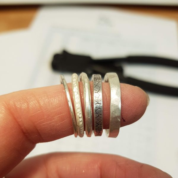 Sample rings to give students ideas of what they can make