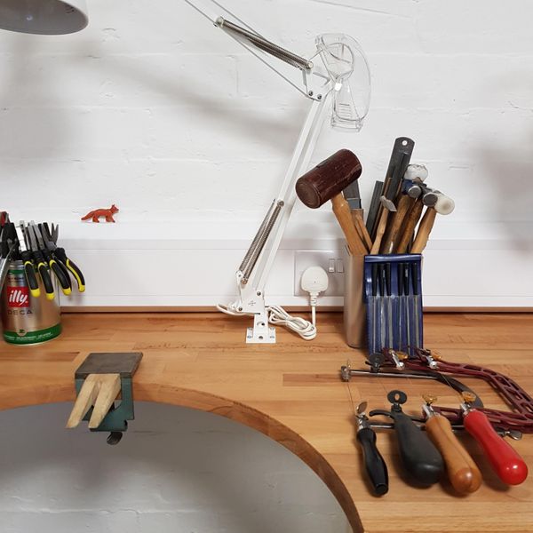 Jewellery workbench and some of the tools you need to make jewellery